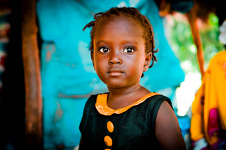 Portrait of Mariama's 3-year-old daughter Dieynaba. © A. Faye / HI